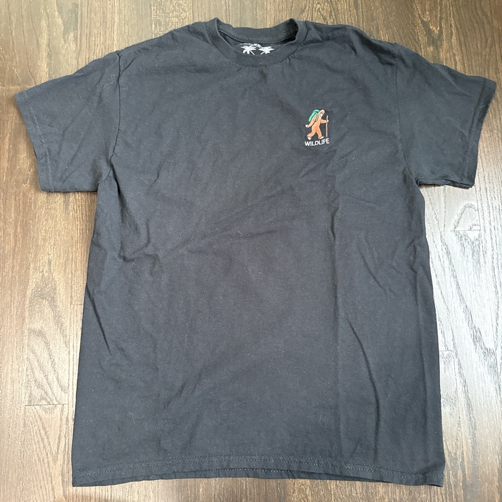 Riot Society Black Tee with Colorful Graphic